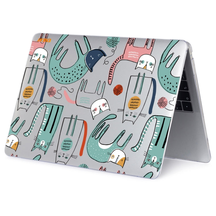 For MacBook Air 13.3 inch A1932 / A2179 / A2337 ENKAY Animal Series Pattern Laotop Protective Crystal Case(Thin Cat) - MacBook Air Cases by ENKAY | Online Shopping South Africa | PMC TechLife