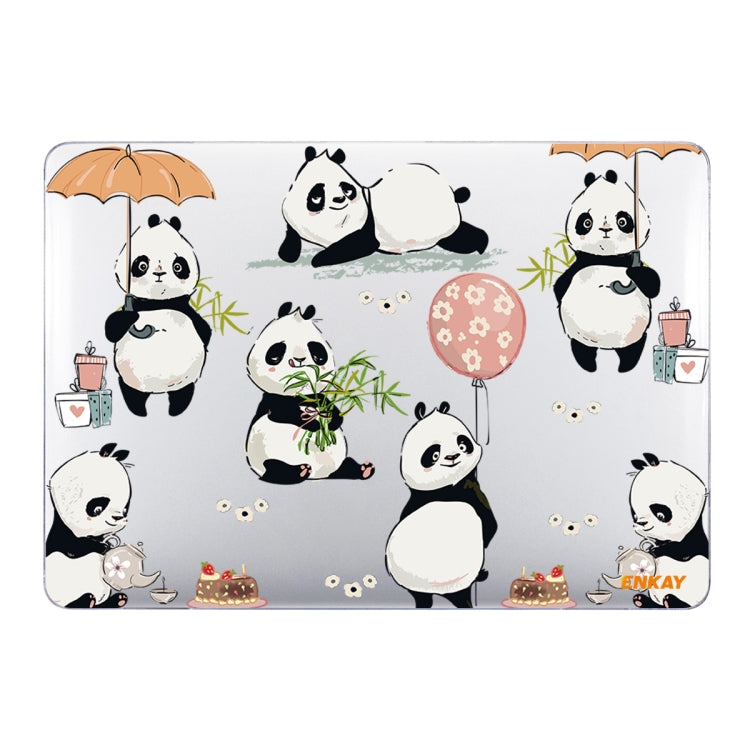 For MacBook Air 13.3 inch A1932 / A2179 / A2337 ENKAY Animal Series Pattern Laotop Protective Crystal Case(Panda) - MacBook Air Cases by ENKAY | Online Shopping South Africa | PMC Jewellery