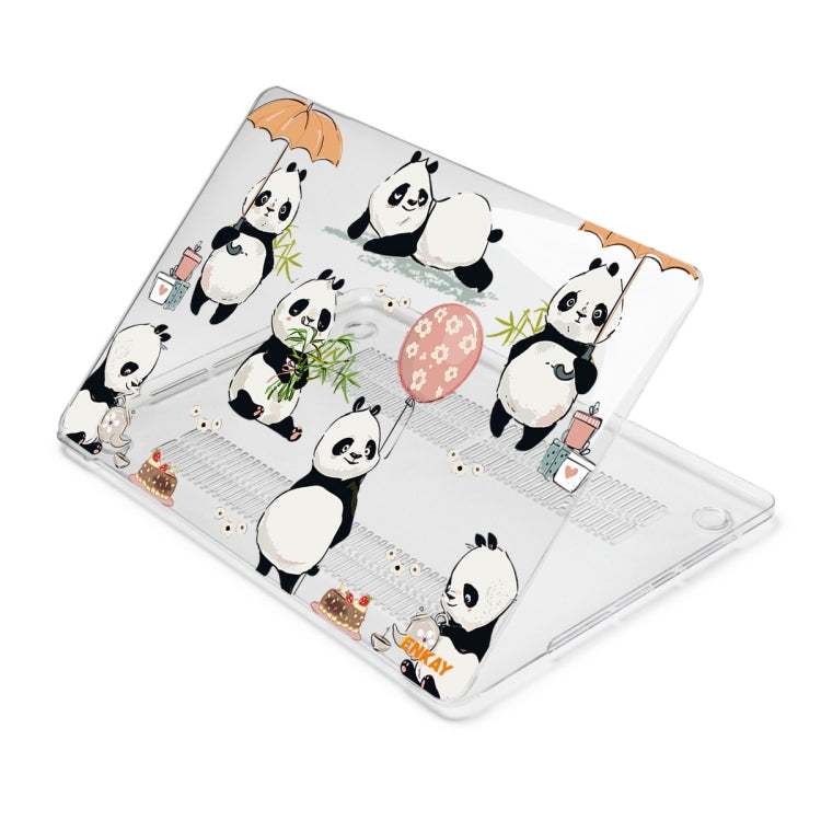 For MacBook Air 13.3 inch A1932 / A2179 / A2337 ENKAY Animal Series Pattern Laotop Protective Crystal Case(Panda) - MacBook Air Cases by ENKAY | Online Shopping South Africa | PMC Jewellery