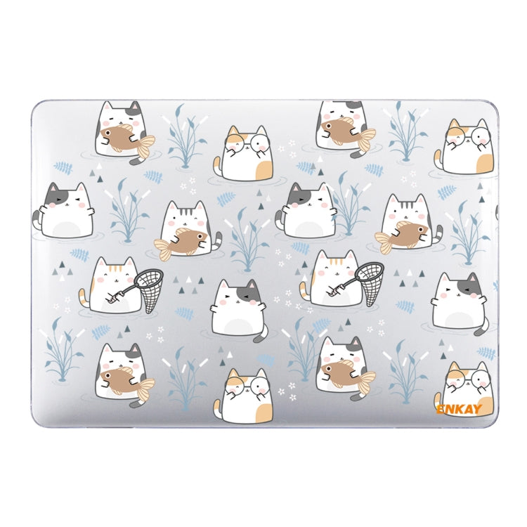 ENKAY Animal Series Pattern Laotop Protective Crystal Case For MacBook Pro 13.3 inch A2251 / A2289 / A2338 2020(Cute Cat) - MacBook Pro Cases by ENKAY | Online Shopping South Africa | PMC TechLife | Buy Now Pay Later Mobicred