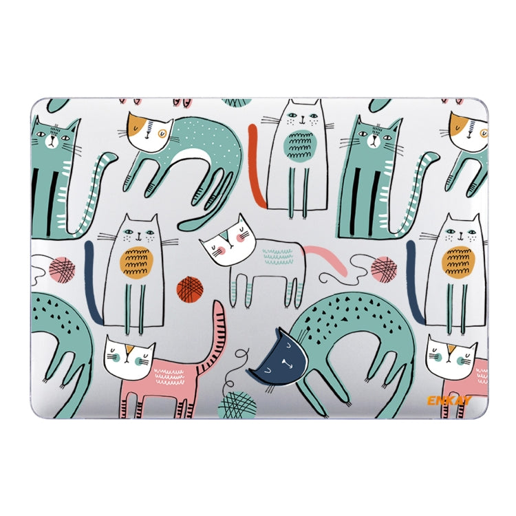 ENKAY Animal Series Pattern Laotop Protective Crystal Case For MacBook Pro 14.2 inch A2442 2021/A2779 2023(Thin Cat) - MacBook Pro Cases by ENKAY | Online Shopping South Africa | PMC TechLife | Buy Now Pay Later Mobicred
