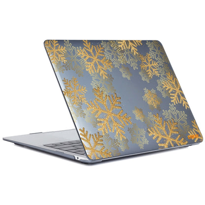 ENKAY Vintage Pattern Series Laotop Protective Crystal Case For MacBook Pro 13.3 inch A1706 / A1708 / A1989 / A2159(Golden Snowflake) - MacBook Pro Cases by ENKAY | Online Shopping South Africa | PMC Jewellery