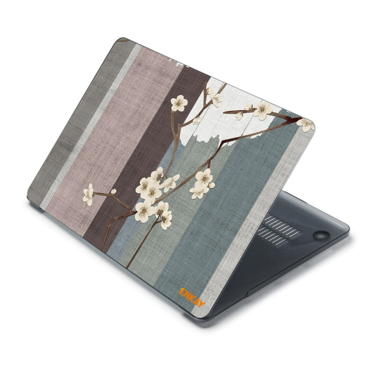 ENKAY Vintage Pattern Series Laotop Protective Crystal Case For MacBook Pro 13.3 inch A1706 / A1708 / A1989 / A2159(Plum Blossom) - MacBook Pro Cases by ENKAY | Online Shopping South Africa | PMC TechLife