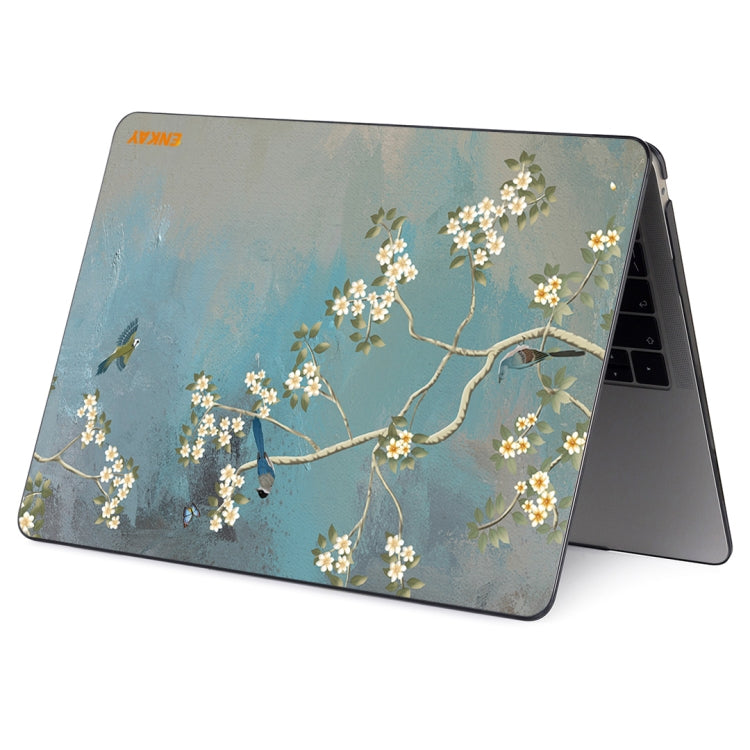 ENKAY Vintage Pattern Series Laotop Protective Crystal Case For MacBook Pro 13.3 inch A1706 / A1708 / A1989 / A2159(Magnolia) - MacBook Pro Cases by ENKAY | Online Shopping South Africa | PMC TechLife