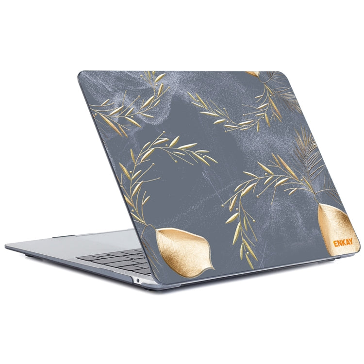 ENKAY Vintage Pattern Series Laotop Protective Crystal Case For MacBook Air 13.3 inch A1932 / A2179 / A2337(Wild Oats) - MacBook Air Cases by ENKAY | Online Shopping South Africa | PMC TechLife | Buy Now Pay Later Mobicred