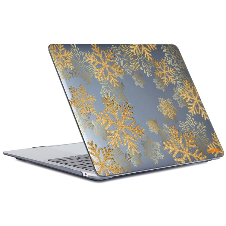 ENKAY Vintage Pattern Series Laotop Protective Crystal Case For MacBook Pro 13.3 inch A2251 / A2289 / A2338 2020(Golden Snowflake) - MacBook Pro Cases by ENKAY | Online Shopping South Africa | PMC TechLife