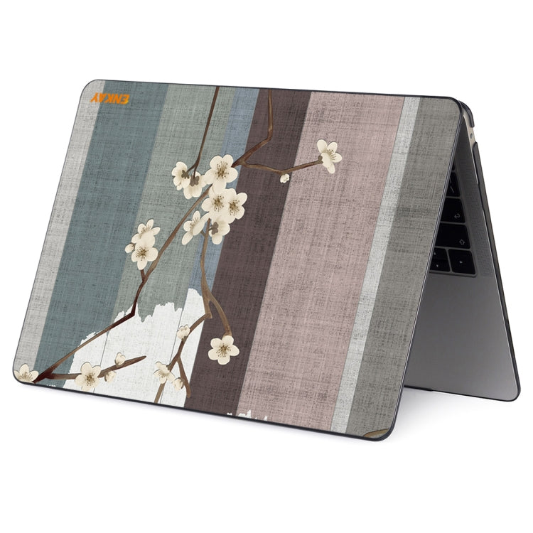 ENKAY Vintage Pattern Series Laotop Protective Crystal Case For MacBook Pro 13.3 inch A2251 / A2289 / A2338 2020(Plum Blossom) - MacBook Pro Cases by ENKAY | Online Shopping South Africa | PMC TechLife | Buy Now Pay Later Mobicred