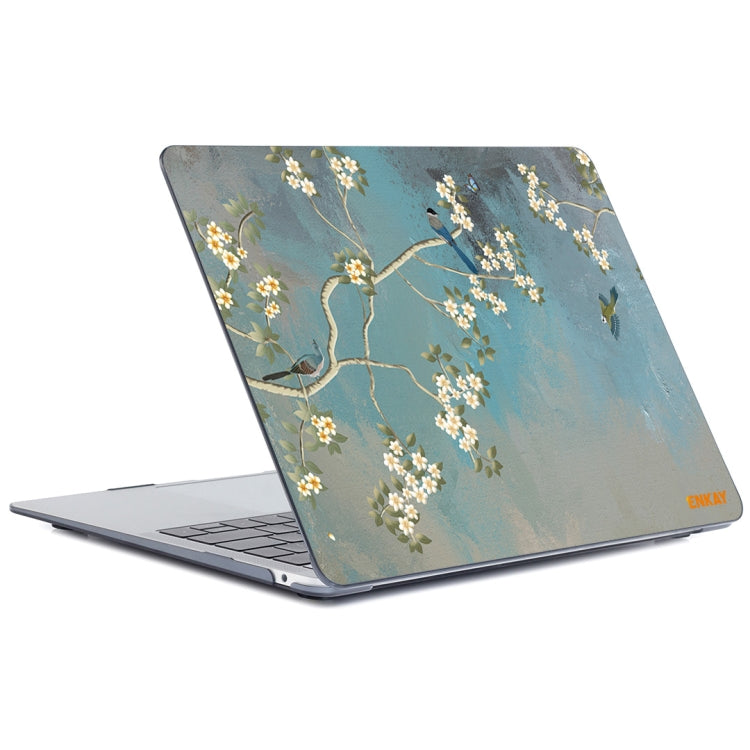 ENKAY Vintage Pattern Series Laotop Protective Crystal Case For MacBook Pro 13.3 inch A2251 / A2289 / A2338 2020(Magnolia) - MacBook Pro Cases by ENKAY | Online Shopping South Africa | PMC TechLife | Buy Now Pay Later Mobicred