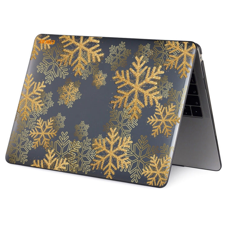 ENKAY Vintage Pattern Series Laotop Protective Crystal Case For MacBook Pro 14.2 inch A2442 (2021)(Golden Snowflake) - MacBook Pro Cases by ENKAY | Online Shopping South Africa | PMC TechLife | Buy Now Pay Later Mobicred
