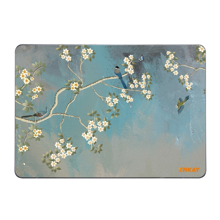 ENKAY Vintage Pattern Series Laotop Protective Crystal Case For MacBook Pro 15.4 inch A1707 / A1990(Magnolia) - MacBook Pro Cases by ENKAY | Online Shopping South Africa | PMC TechLife | Buy Now Pay Later Mobicred