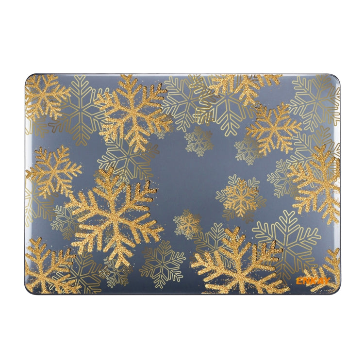 ENKAY Vintage Pattern Series Laotop Protective Crystal Case For MacBook Pro 16 inch A2141(Golden Snowflake) - MacBook Pro Cases by ENKAY | Online Shopping South Africa | PMC Jewellery