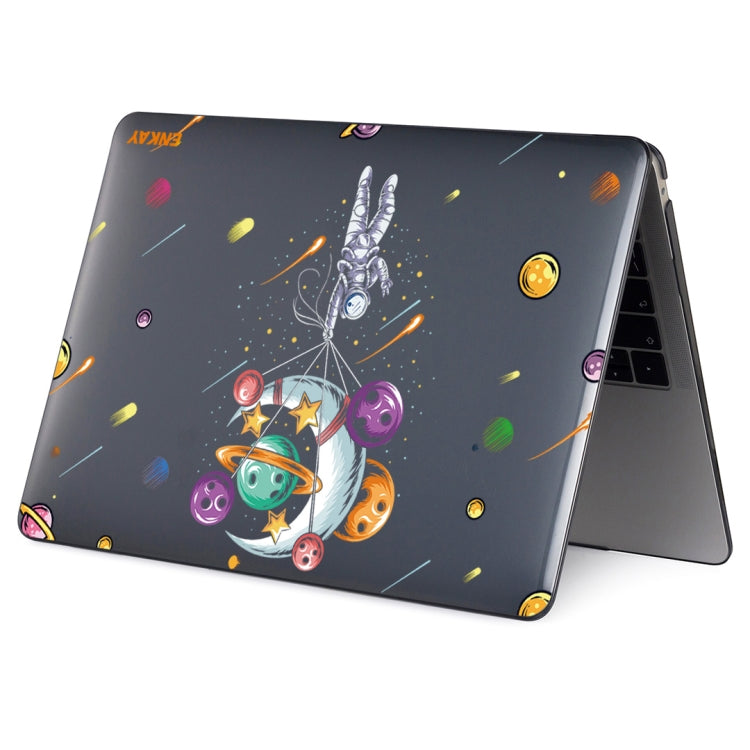 For MacBook Air 13.3 inch A1932 / A2179 / A2337 ENKAY Star Series Pattern Laotop Protective Crystal Case(Balloon Astronaut) - MacBook Air Cases by ENKAY | Online Shopping South Africa | PMC TechLife