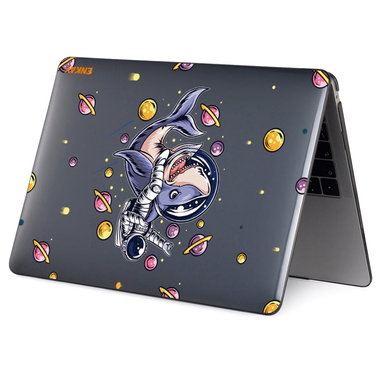 For MacBook Air 13.3 inch A1932 / A2179 / A2337 ENKAY Star Series Pattern Laotop Protective Crystal Case(Shark Astronaut) - MacBook Air Cases by ENKAY | Online Shopping South Africa | PMC Jewellery