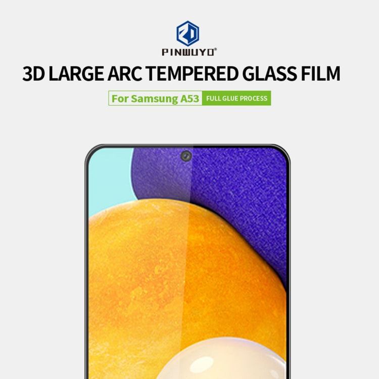 For Samsung Galaxy A53 5G PINWUYO 9H 3D Explosion-proof Tempered Glass Full Film(Black) - Galaxy Tempered Glass by PINWUYO | Online Shopping South Africa | PMC TechLife | Buy Now Pay Later Mobicred