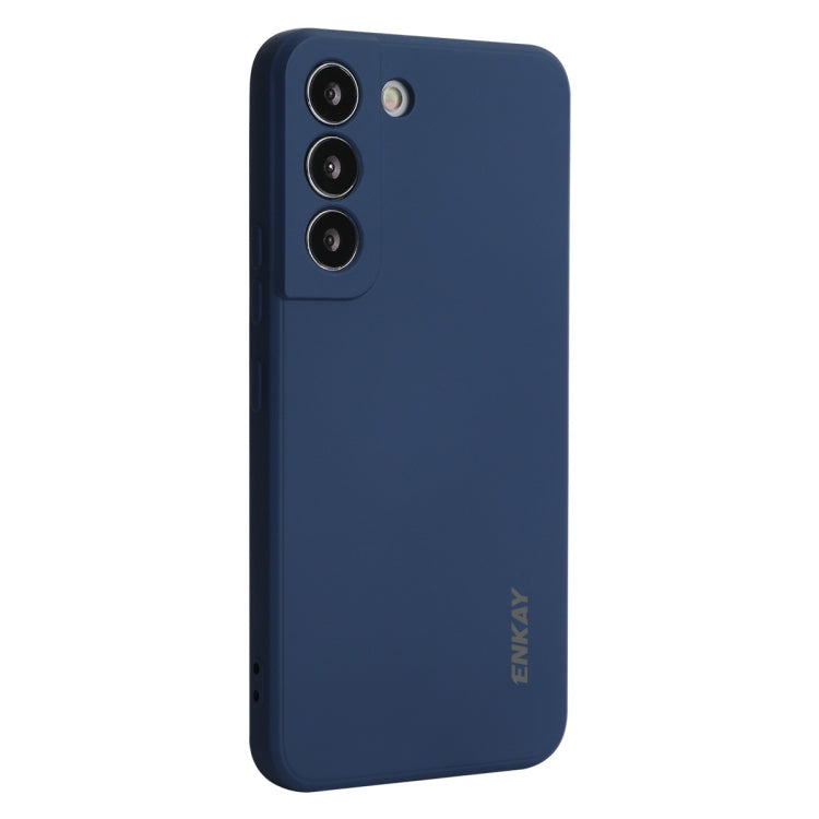 For Samsung Galaxy S22+ 5G ENKAY Liquid Silicone Soft Shockproof Phone Case(Dark Blue) - Galaxy S22+ 5G Cases by ENKAY | Online Shopping South Africa | PMC TechLife | Buy Now Pay Later Mobicred