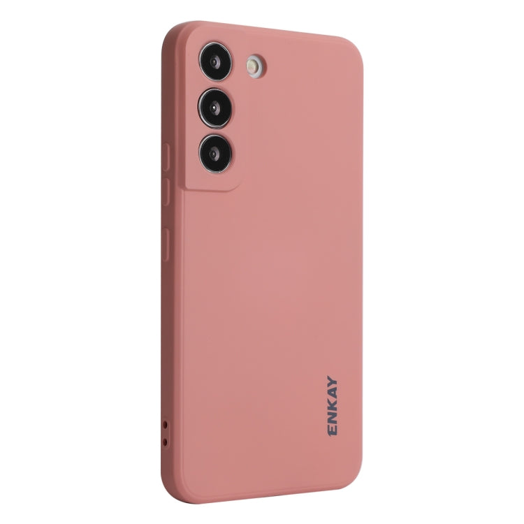For Samsung Galaxy S22+ 5G ENKAY Liquid Silicone Soft Shockproof Phone Case(Pink) - Galaxy S22+ 5G Cases by ENKAY | Online Shopping South Africa | PMC TechLife | Buy Now Pay Later Mobicred
