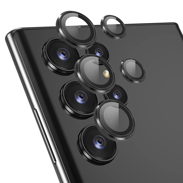 For Samsung Galaxy S22 Ultra 5G ENKAY Aluminium Alloy + Tempered Glass Camera Lens Cover(Black) - free shipping - PMC TechLife - Order now!