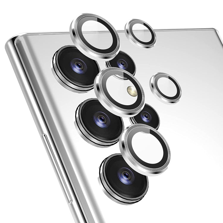 For Samsung Galaxy S22 Ultra 5G ENKAY Aluminium Alloy + Tempered Glass Camera Lens Cover(Silver) - free shipping - PMC TechLife - Order now!