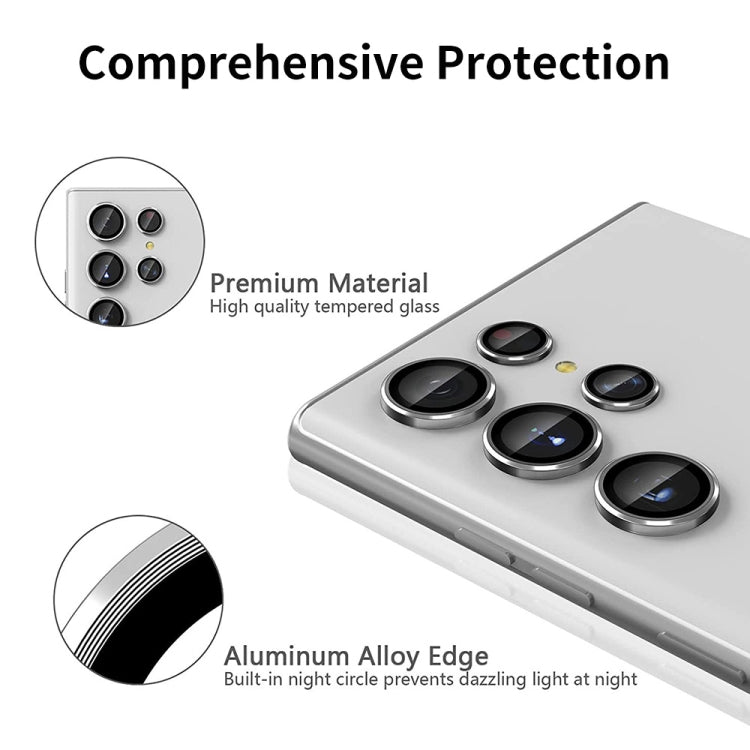 For Samsung Galaxy S22 Ultra 5G ENKAY Aluminium Alloy + Tempered Glass Camera Lens Cover(Black) - free shipping - PMC TechLife - Order now!