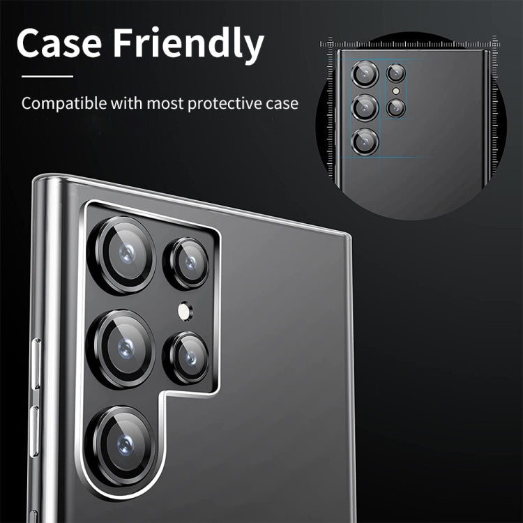 For Samsung Galaxy S22 Ultra 5G ENKAY Aluminium Alloy + Tempered Glass Camera Lens Cover(Silver) - free shipping - PMC TechLife - Order now!