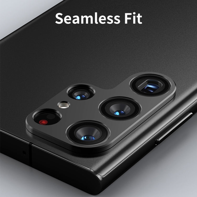 For Samsung Galaxy S22 Ultra 5G ENKAY Aluminium Alloy Camera Lens Protector Full Cover(Black) - free shipping - PMC TechLife - Order now!