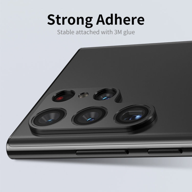 For Samsung Galaxy S22 Ultra 5G ENKAY Aluminium Alloy Camera Lens Protector Full Cover(Black) - free shipping - PMC TechLife - Order now!