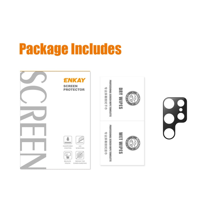 For Samsung Galaxy S22 Ultra 5G ENKAY Aluminium Alloy Camera Lens Protector Full Cover(Black) - free shipping - PMC TechLife - Order now!