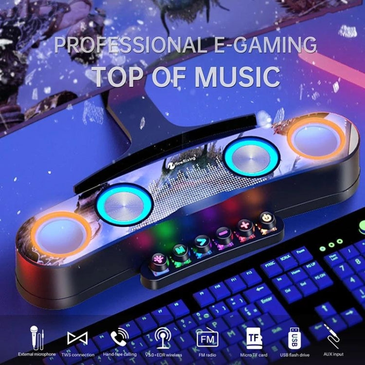 Newrixing NR555 Desktop Colorful LED Gaming Bluetooth Speaker Support TF & FM - Desktop Speaker by New Rixing | Online Shopping South Africa | PMC Jewellery