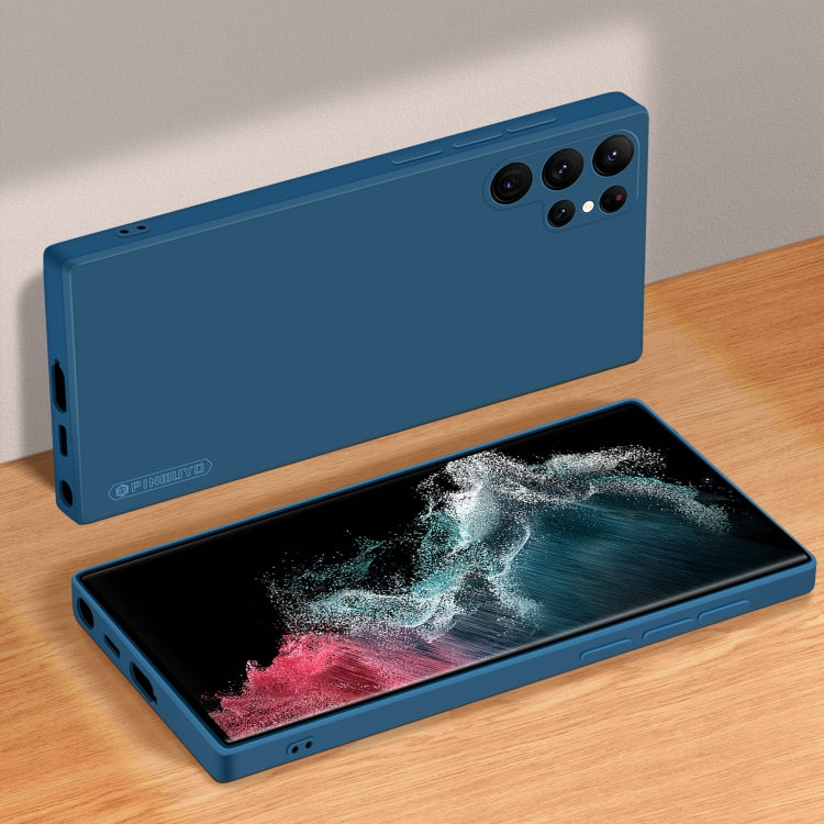 For Samsung Galaxy S22 Ultra 5G PINWUYO Sense Series Liquid Silicone TPU Phone Case(Blue) - free shipping - PMC TechLife - Order now!