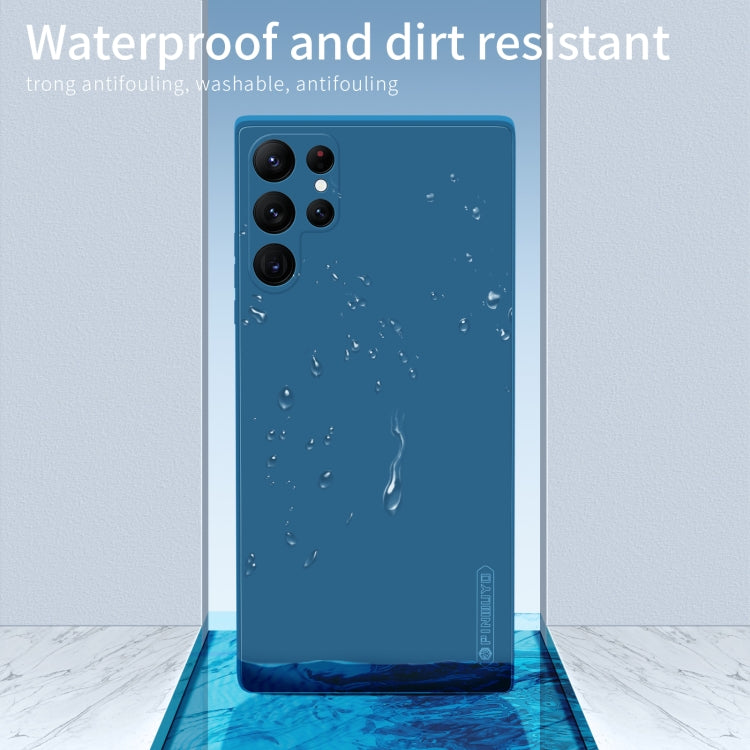 For Samsung Galaxy S22 Ultra 5G PINWUYO Sense Series Liquid Silicone TPU Phone Case(Green) - Galaxy S22 Ultra 5G Cases by PINWUYO | Online Shopping South Africa | PMC TechLife