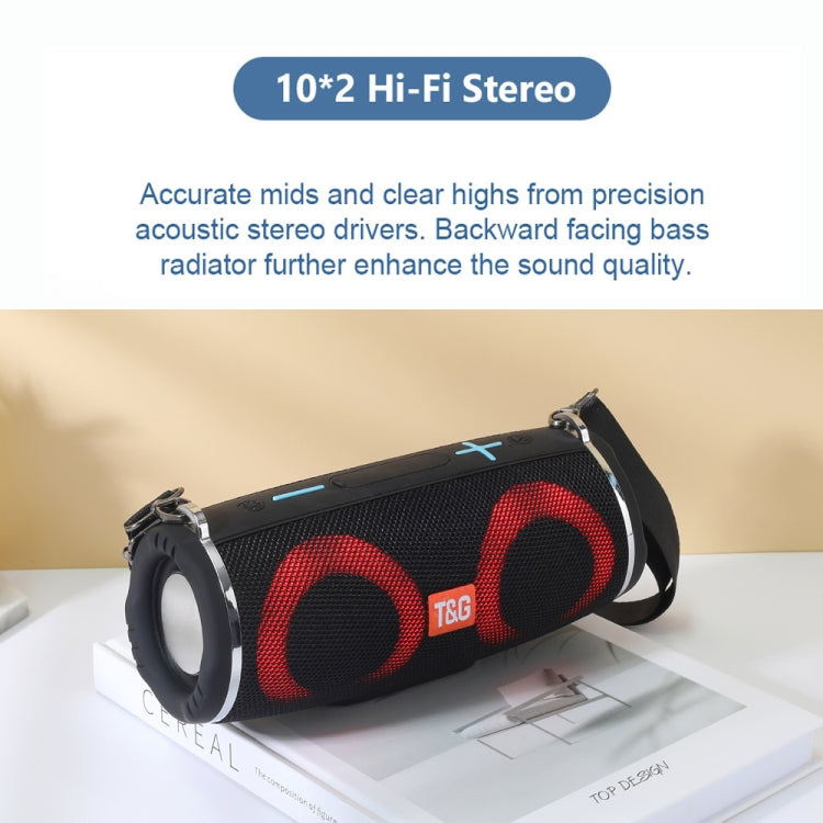 T&G TG642 RGB Light Waterproof  Portable Bluetooth Speaker Support FM / TF Card(Green) - free shipping - PMC TechLife - Order now!