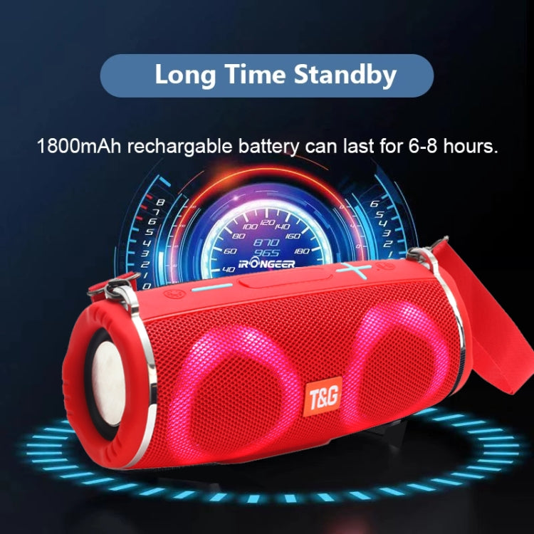 T&G TG642 RGB Light Waterproof  Portable Bluetooth Speaker Support FM / TF Card(Blue) - free shipping - PMC TechLife - Order now!