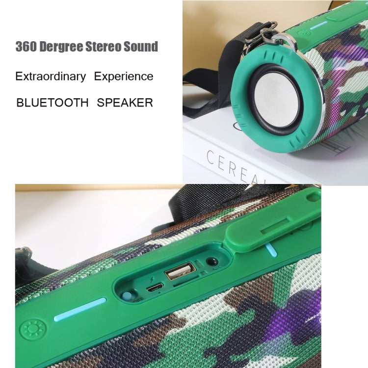 T&G TG642 RGB Light Waterproof  Portable Bluetooth Speaker Support FM / TF Card(Green) - free shipping - PMC TechLife - Order now!