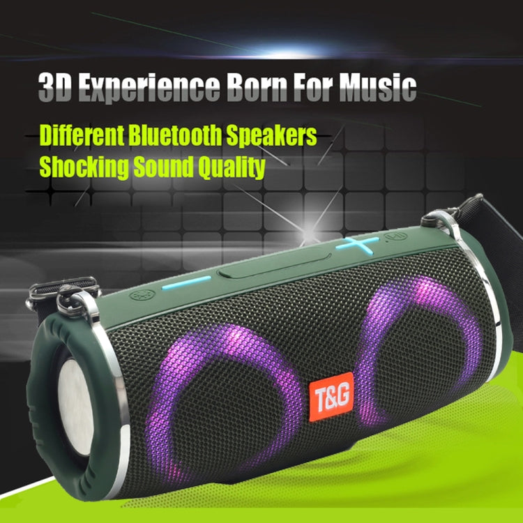 T&G TG642 RGB Light Waterproof  Portable Bluetooth Speaker Support FM / TF Card(Black) - free shipping - PMC TechLife - Order now!