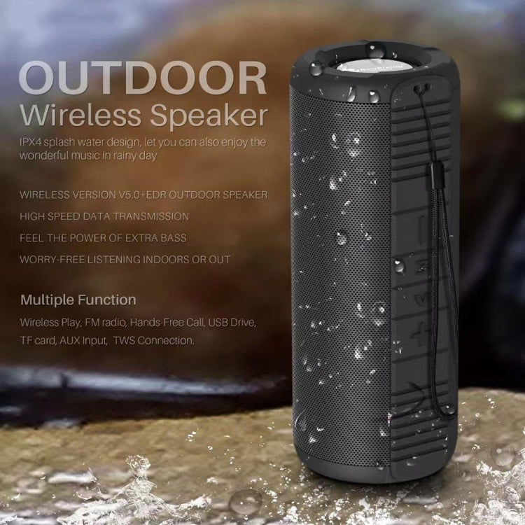 NewRixing NR9019 TWS Portable Stereo Bluetooth Speaker Support TF Card / FM(Black) - free shipping - PMC TechLife - Order now!