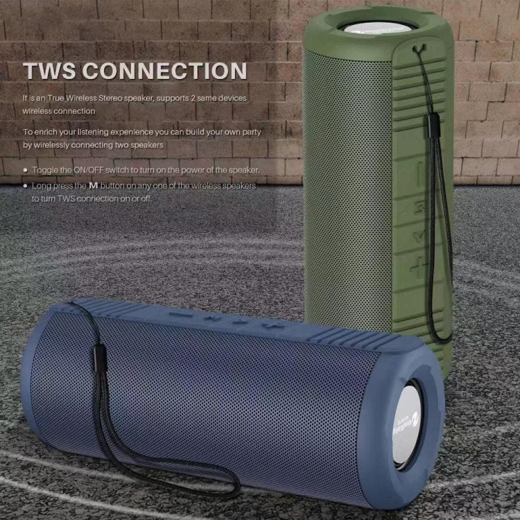NewRixing NR9019 TWS Portable Stereo Bluetooth Speaker Support TF Card / FM(Green) - Desktop Speaker by NewRixing | Online Shopping South Africa | PMC TechLife | Buy Now Pay Later Mobicred