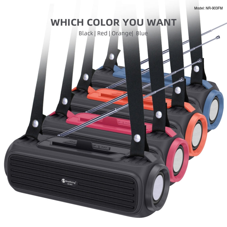 NewRixing NR903F TWS Portable Outdoor Bluetooth Speaker Support TF Card / FM(Black) - Desktop Speaker by NewRixing | Online Shopping South Africa | PMC TechLife | Buy Now Pay Later Mobicred