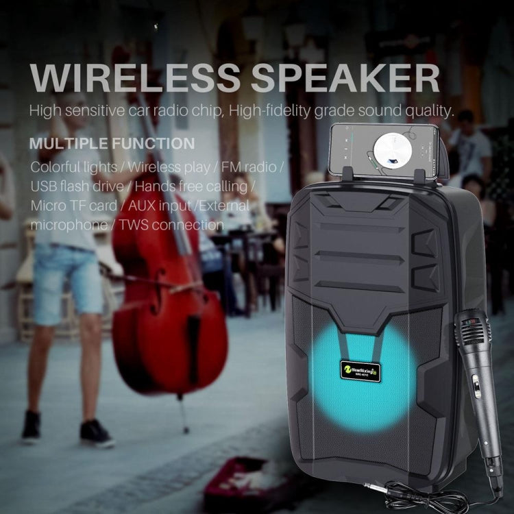 NewRixing NRG401C Outdoor Portable Karaoke Wireless Speaker High-Power Audio Amplifier No Mic(Red) - Desktop Speaker by NewRixing | Online Shopping South Africa | PMC TechLife | Buy Now Pay Later Mobicred