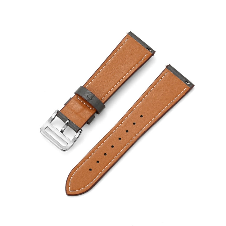 For Huawei Watch GT2 Pro/Watch GT 2E/Watch GT 22mm Supershift Contrast Pin Buckle Leather Watch Band(Brown) - Watch Bands by PMC TechLife | Online Shopping South Africa | PMC TechLife | Buy Now Pay Later Mobicred
