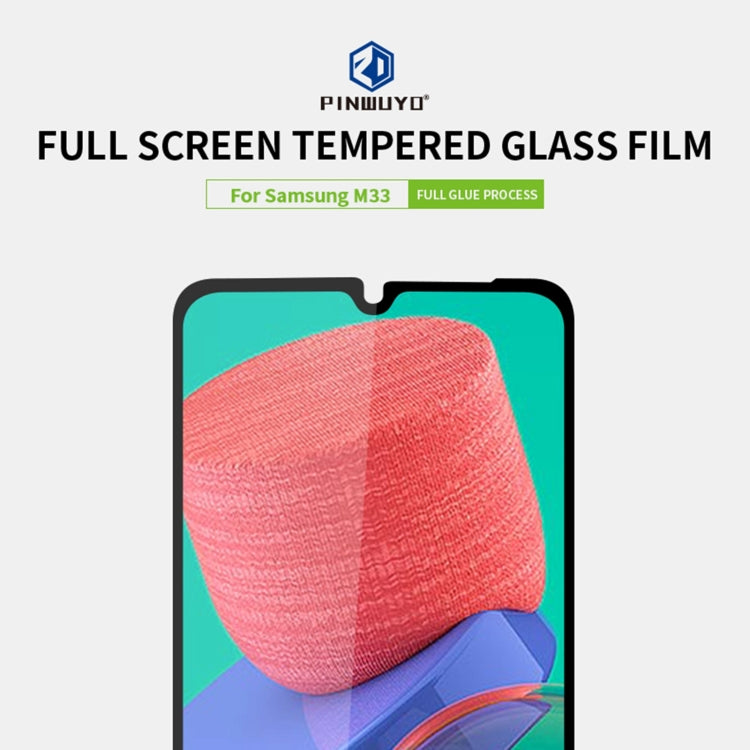 For Samsung Galaxy M33 5G PINWUYO 9H 2.5D Full Screen Tempered Glass Film(Black) - Galaxy Tempered Glass by PINWUYO | Online Shopping South Africa | PMC TechLife | Buy Now Pay Later Mobicred