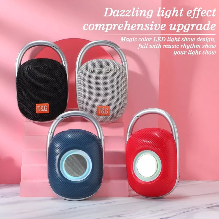 T&G TG321 TWS Portable Wireless Outdoor Mini Speaker with LED Light(Blue) - Mini Speaker by T&G | Online Shopping South Africa | PMC TechLife | Buy Now Pay Later Mobicred