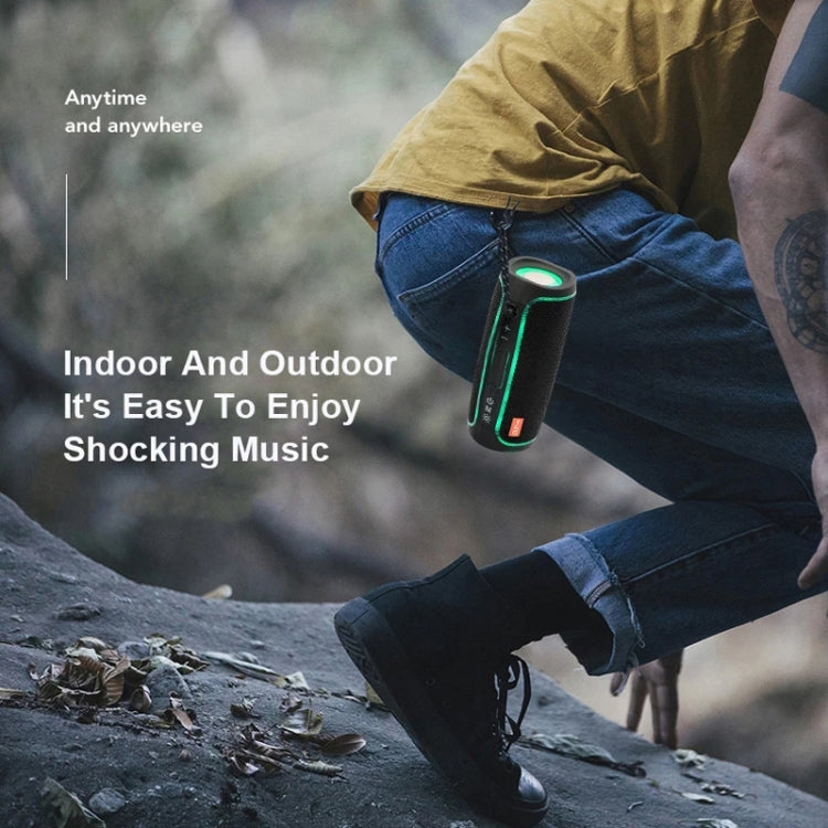 T&G TG288 TWS Portable LED Light Bluetooth Speaker(Green) - Desktop Speaker by T&G | Online Shopping South Africa | PMC TechLife | Buy Now Pay Later Mobicred