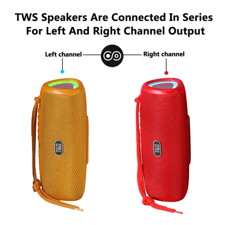 T&G TG344 Portable LED Light TWS Wireless Bluetooth Speaker(Red) - Desktop Speaker by T&G | Online Shopping South Africa | PMC Jewellery
