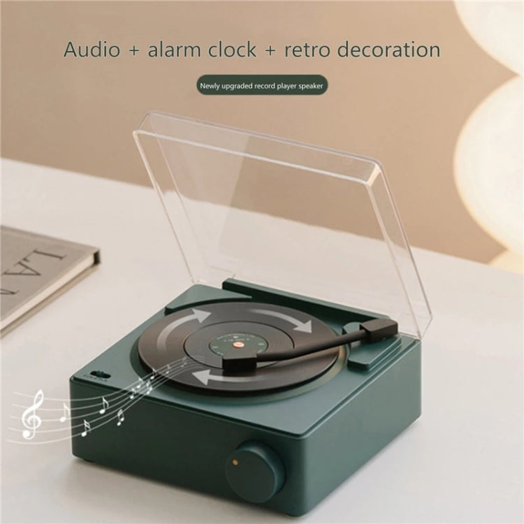 Duosi X11 Vinyl Atomic Retro Bluetooth Speaker Desktop Creative Alarm Clock(Green) - free shipping - PMC TechLife - Order now!