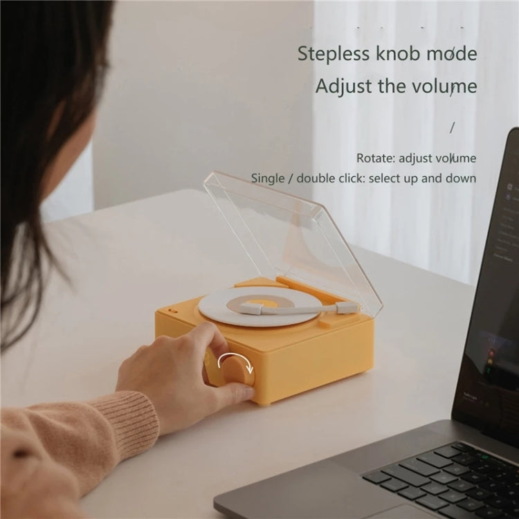 Duosi X11 Vinyl Atomic Retro Bluetooth Speaker Desktop Creative Alarm Clock(Yellow) - free shipping - PMC TechLife - Order now!