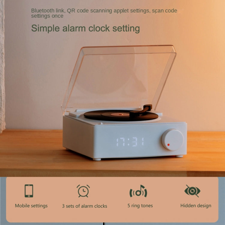 Duosi X11 Vinyl Atomic Retro Bluetooth Speaker Desktop Creative Alarm Clock(Yellow) - free shipping - PMC TechLife - Order now!