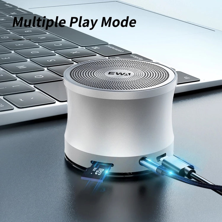 EWA A109+ TWS Stereo Portable Metal Bluetooth Speaker(Sliver) - Mini Speaker by EWA | Online Shopping South Africa | PMC Jewellery