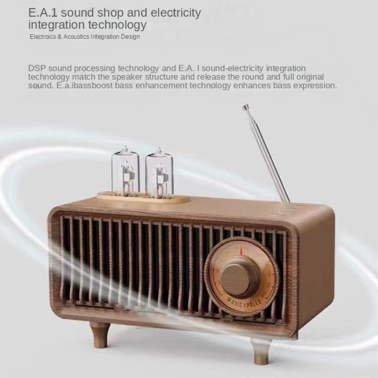 Oneder B9 Retro Indoor Wireless Portable Bluetooth Speaker(Browm) - Desktop Speaker by OneDer | Online Shopping South Africa | PMC TechLife | Buy Now Pay Later Mobicred