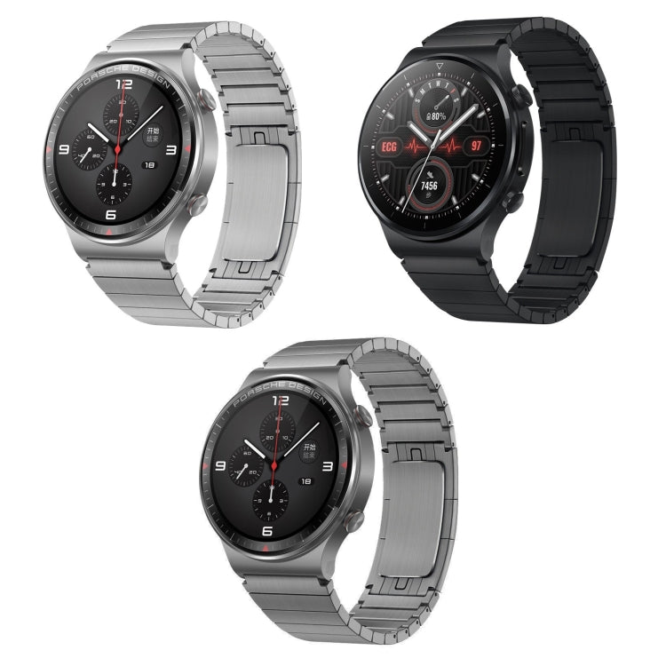 For Huawei GT 3 Pro 46mm One Bead Original Buckle Metal Watch Band(Gray) - Watch Bands by PMC TechLife | Online Shopping South Africa | PMC TechLife | Buy Now Pay Later Mobicred