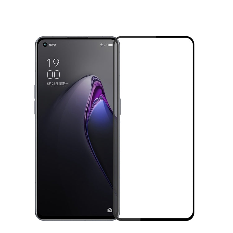 For OPPO Reno8 Pro PINWUYO 9H 2.5D Full Screen Tempered Glass Film(Black) - OPPO Tempered Glass by PINWUYO | Online Shopping South Africa | PMC TechLife | Buy Now Pay Later Mobicred